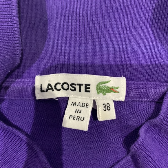 Purple Authentic Lacoste Polo Shirt - Picture 2 of 3
